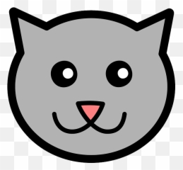 Free Pictures Smile - Cat Face Clipart Black And White Emoji