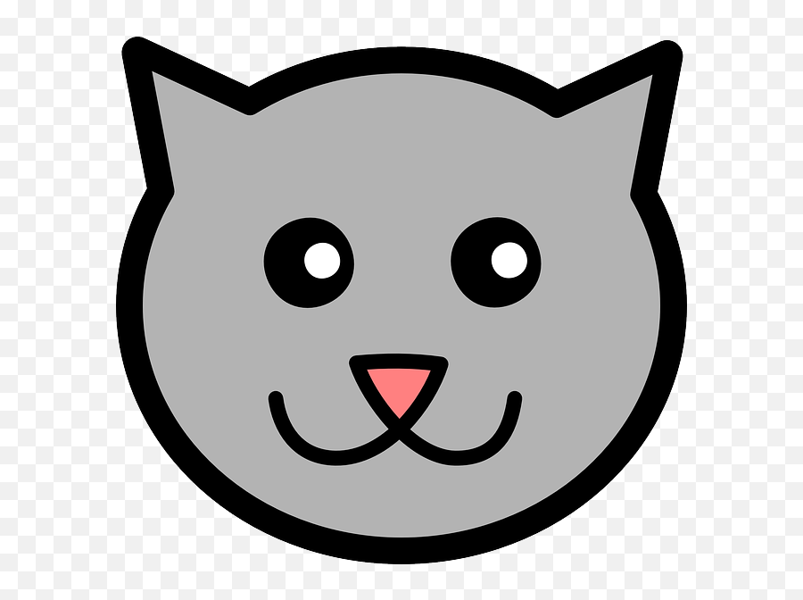 Free Pictures Smile - Cat Face Clipart Black And White Emoji,Black Cat Emoji