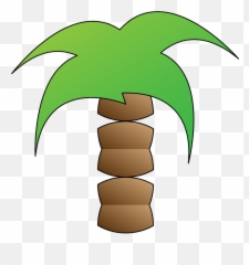 Palm Holiday Sea Beach Caribbean - Clip Art Emoji