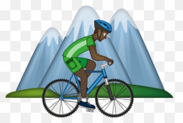 Man Mountain Biking - Hybrid Bicycle Emoji