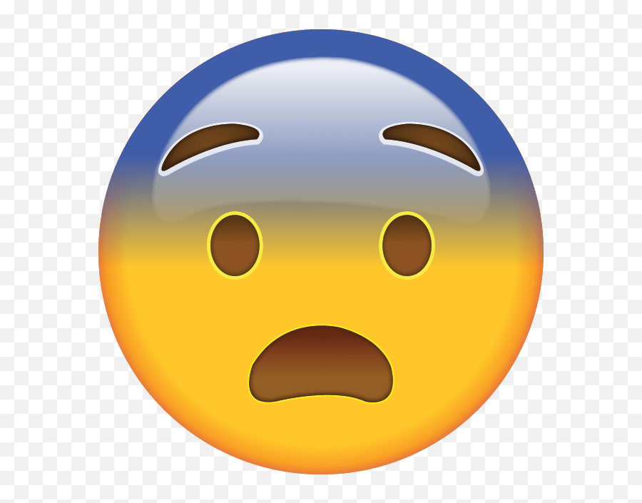 Emoticon Fearful Transparent Png - Frightened Emoji,Emoticon
