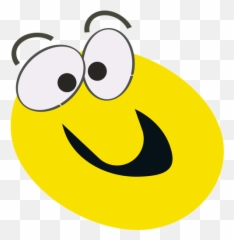 Yellow Cartoon Smiley Vector Clip Art - Funny Face Clipart Emoji