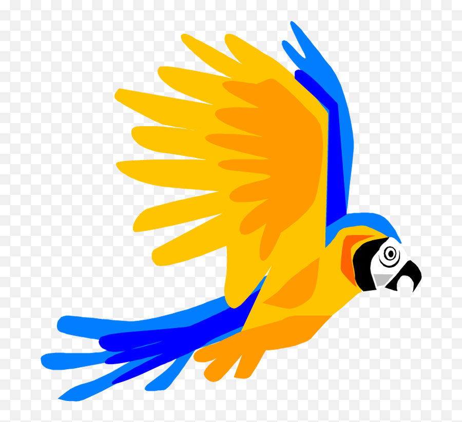 Tropical Birds Clipart Flying - Flying Parrot Clip Art Emoji,Parrot Emoticon