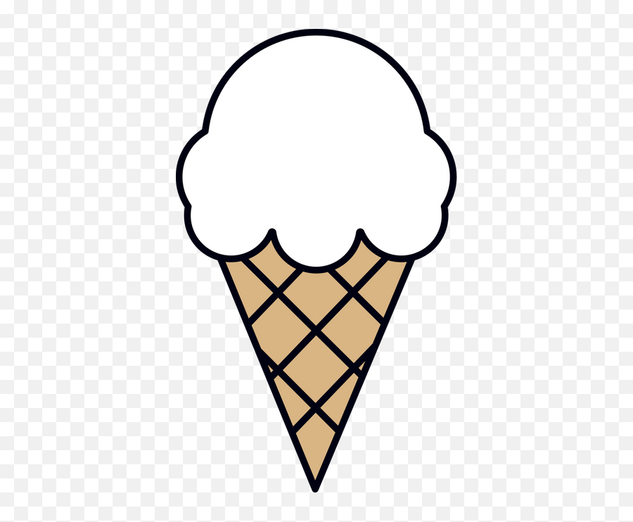 Vanilla Ice Cream Cone Graphic - Vanilla Ice Cream Clip Art Emoji,Icecream Emoji