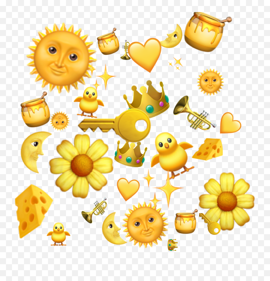 Emojis Emoji Yellow Collage Background Backgrounds Tumb - Clip Art,Satisfied Emoji