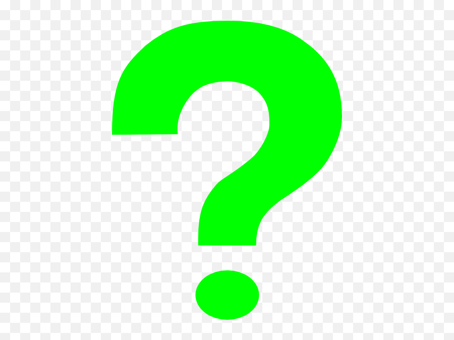 Green Question Mark Clipart - Green Question Mark Png Emoji,Question Mark Emoji Png