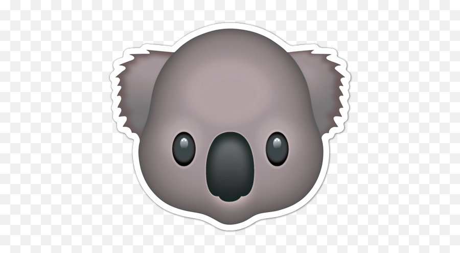 Sticker Emoticon Koala Face Muraldecalcom - Emoji Koala,Emoji Car Stickers