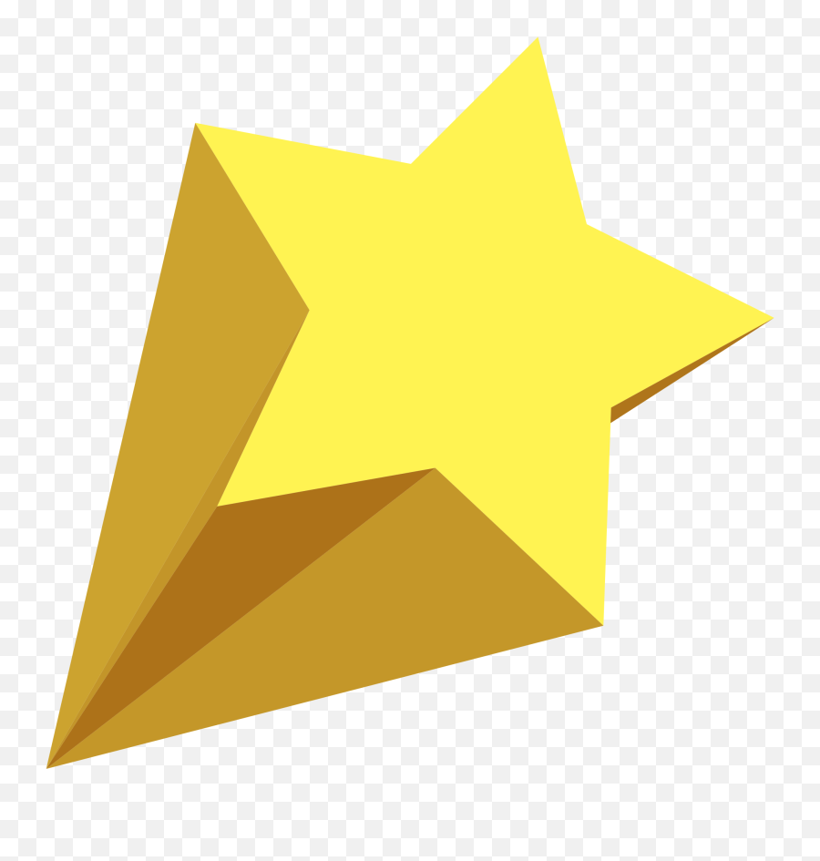 Yellow Star Clipart - 3d Yellow Shooting Star Emoji,Shooting Star Emoji