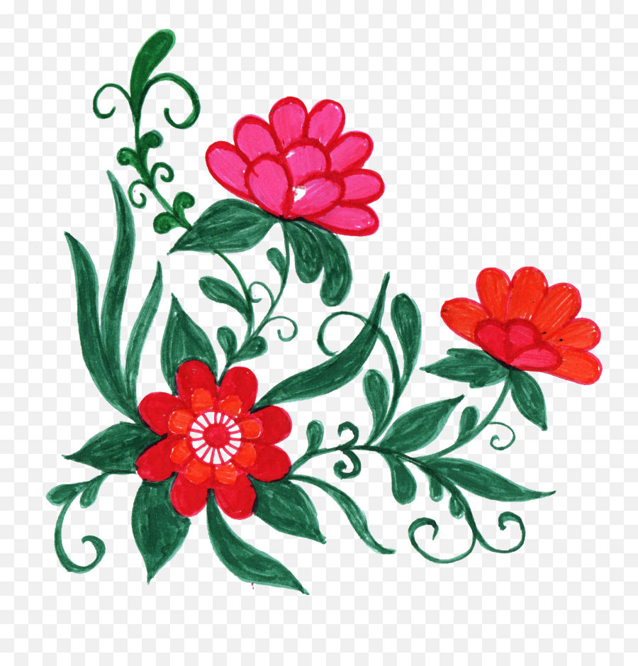 Download Corner Design Colorful Png Transparent Png - Uokplrs 3 Flower Png Design Emoji,Cherry Blossom Emoticon