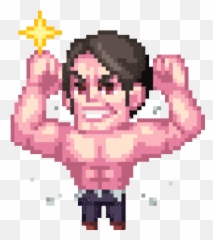 Flexed Biceps Muscle Sticker - biceps Muscular Fictional Character Emoji