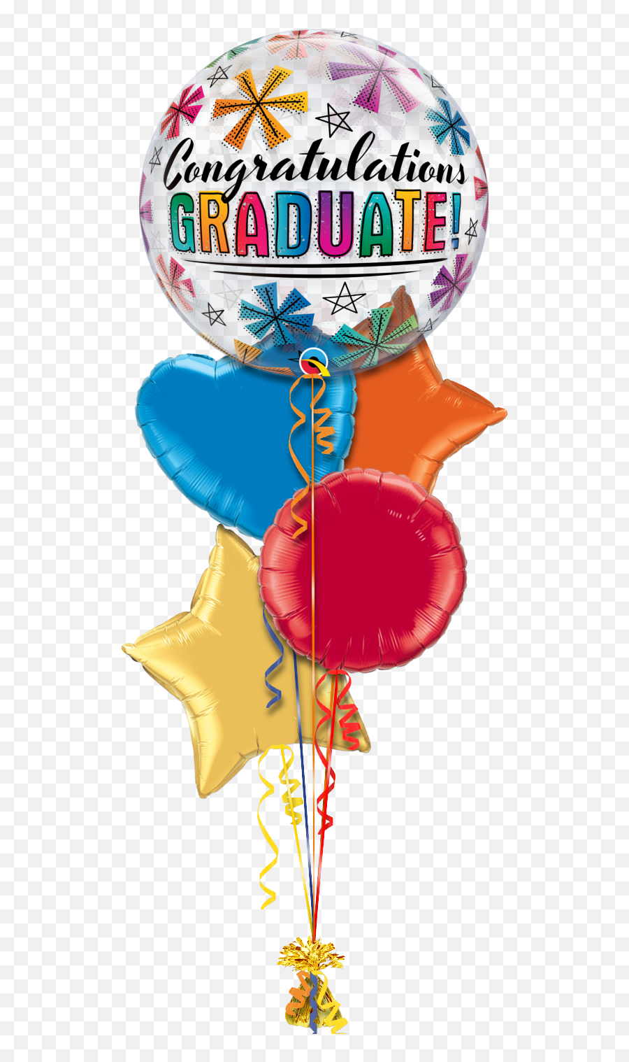 Congratulations Graduate Bubble Helium Balloons - Graduation Balloons Clip Art Emoji,Graduate Emoji