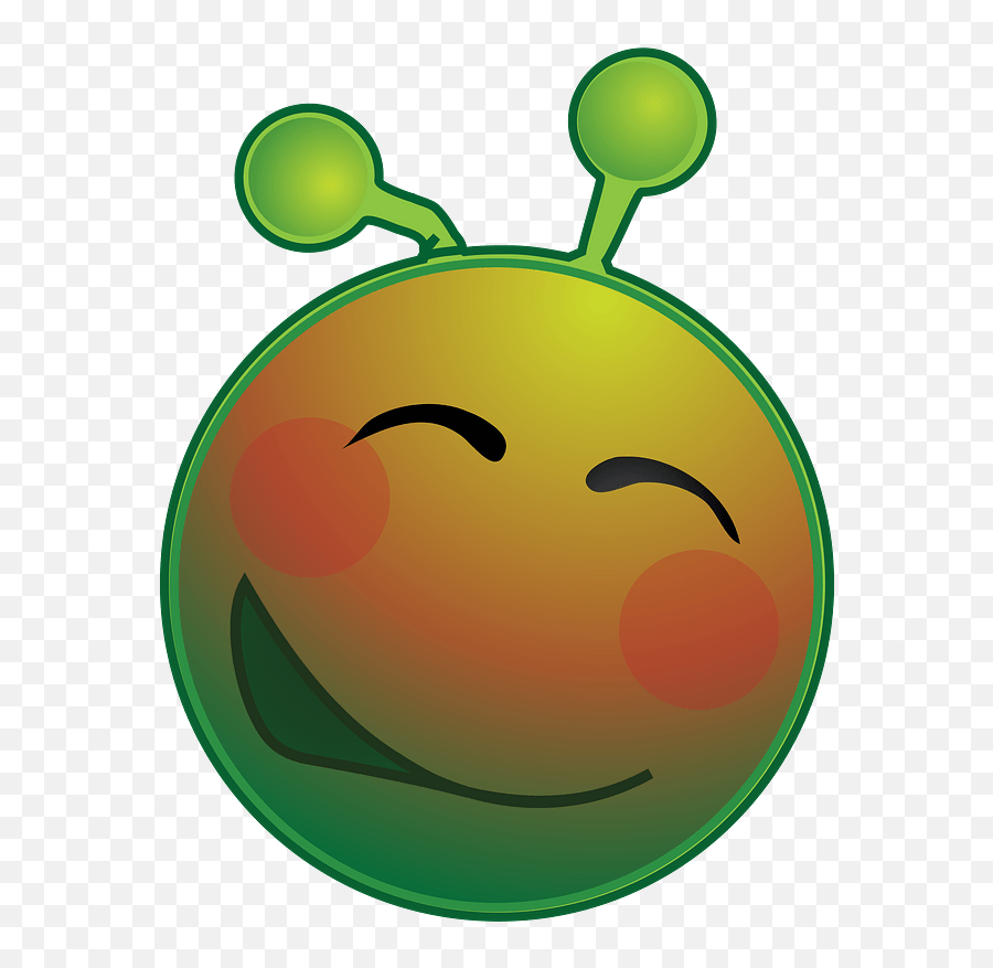 Smiley Green Alien Flustered Clipart - Extraterrestre Llorando Emoji,Determined Emoticon