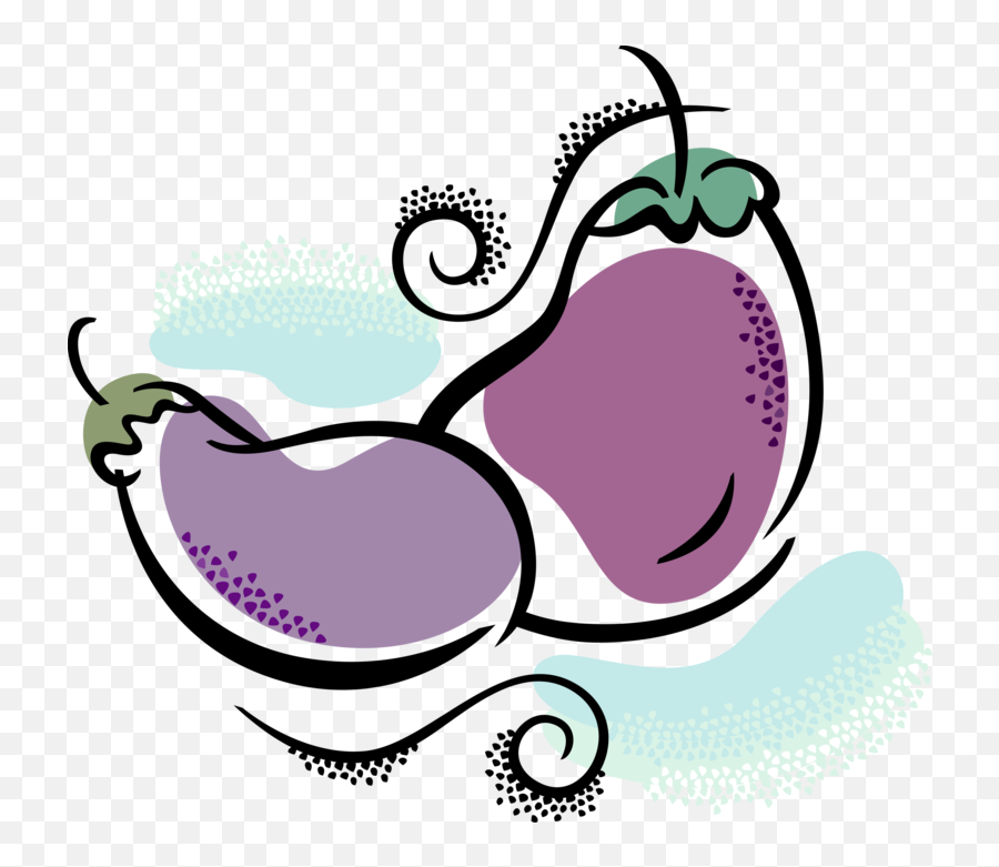 Vector Illustration Of Eggplant - Fresh Emoji,Eggplant Emoji Vector