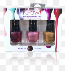 Iglow Nail Polish 3pk Shades - Glow Nail Polish 3 Piece Set Emoji,Emoji Nail Polish