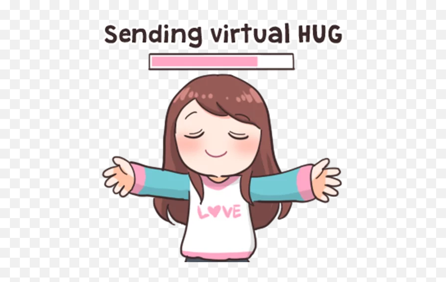 Hug Virtualhug Love Friend Daddybrad80 - Fangirl Activities Stickers Emoji,Virtual Hug Emoji