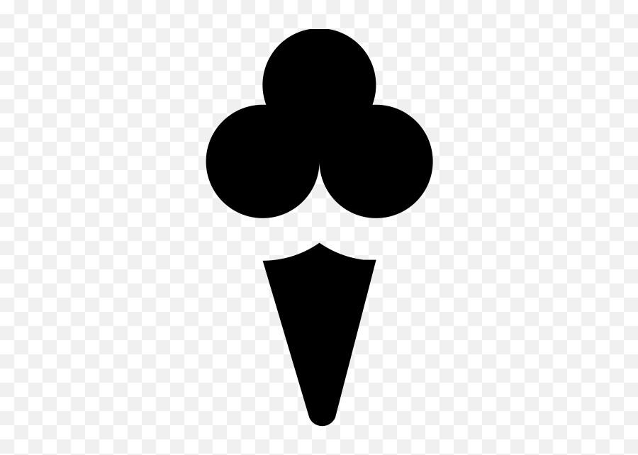 Ice Cream Silhouette - Clip Art Emoji,Emoji Chocolate Ice Cream