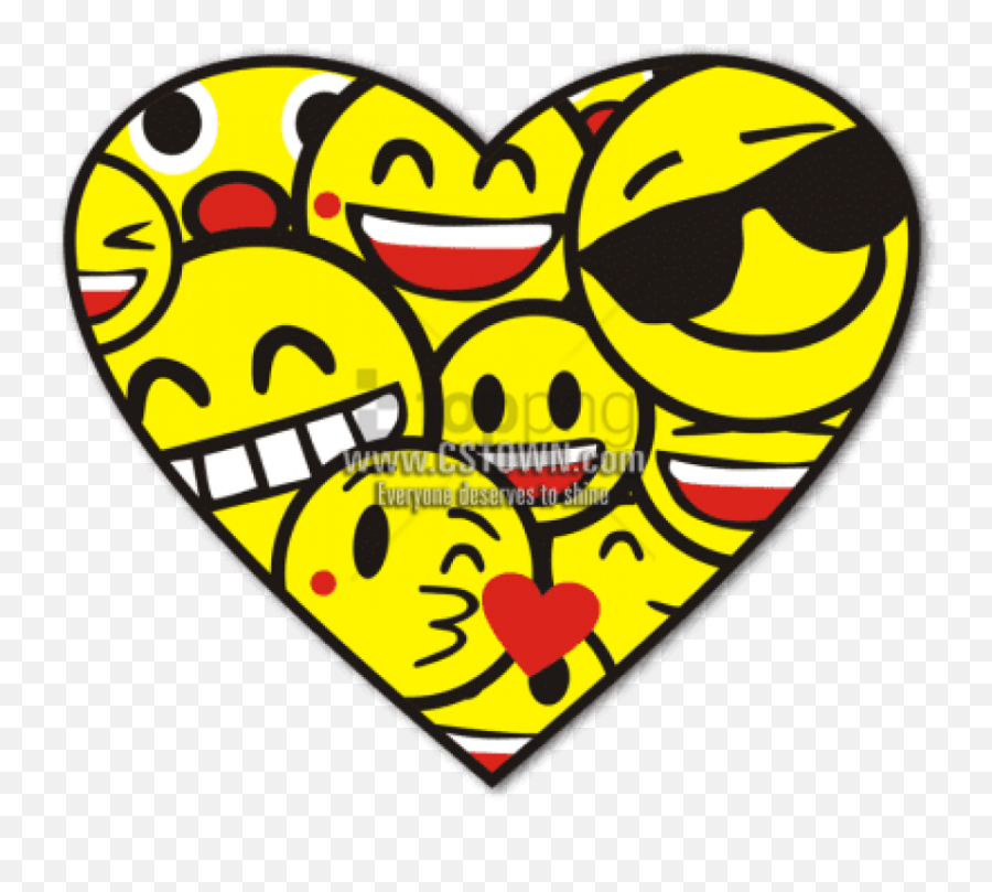 Download Heart Shape Smile Face Emoji - Vinyl Emoji Shirts,Heart Shape Emoji