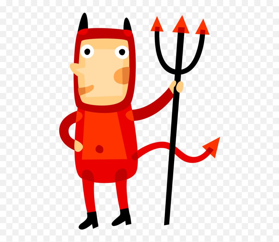 Satanic Clipart Devil Pitchfork - Transparent Background Halloween Costume Clipart Emoji,Find The Emoji Halloween Costume
