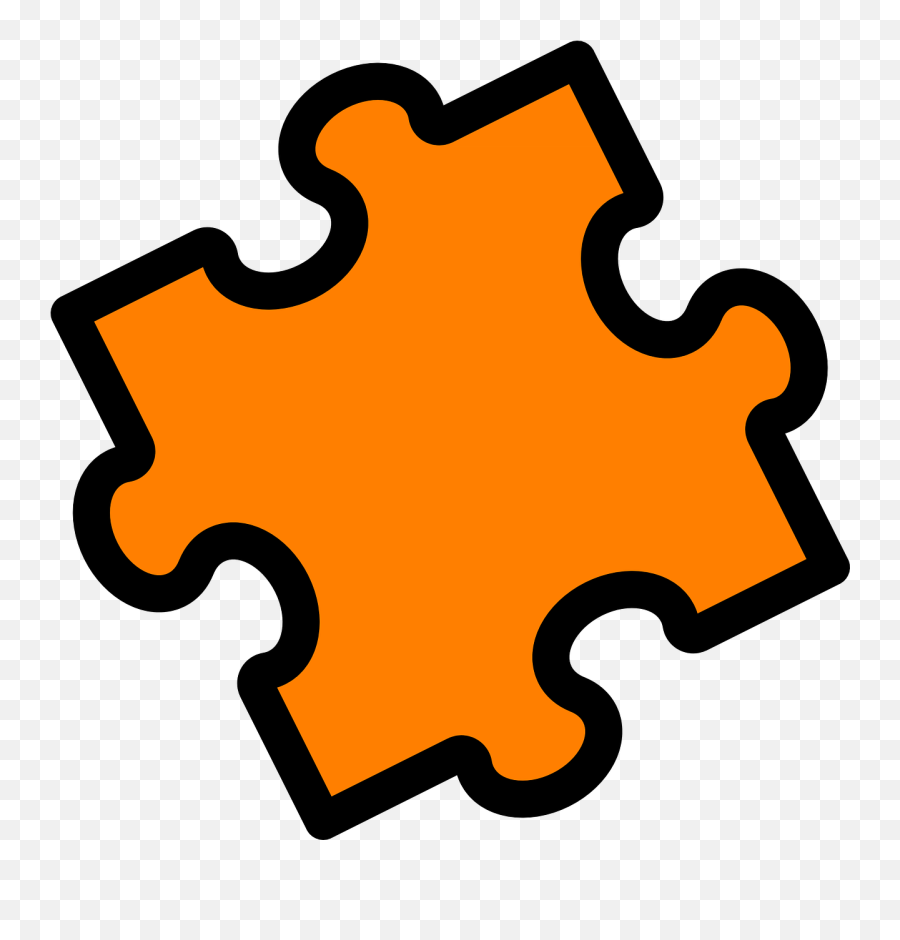 Puzzle Jigsaw Piece Orange Solve - Puzzle Piece Clipart Emoji,Emoji Jigsaw Puzzle