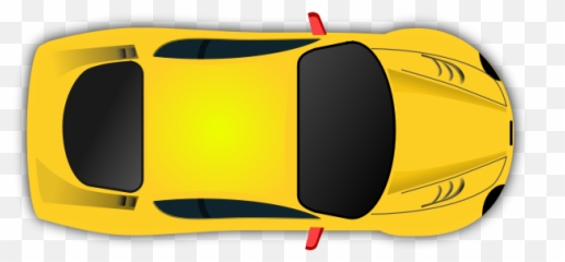 Yellow Car - Transparent Top View Png Emoji