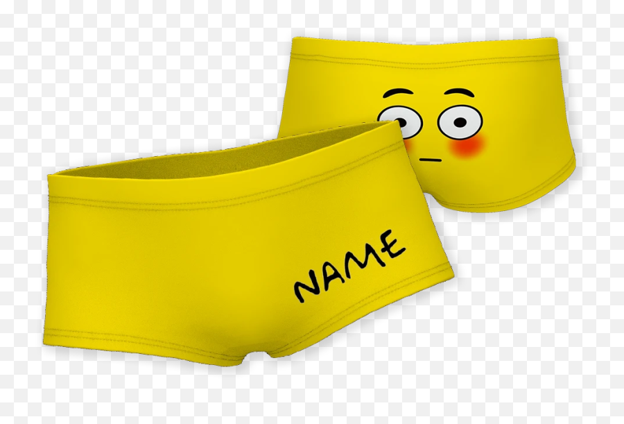 Emoji Kids Custom Name Boxer Short - Underpants,Flushed Emoji