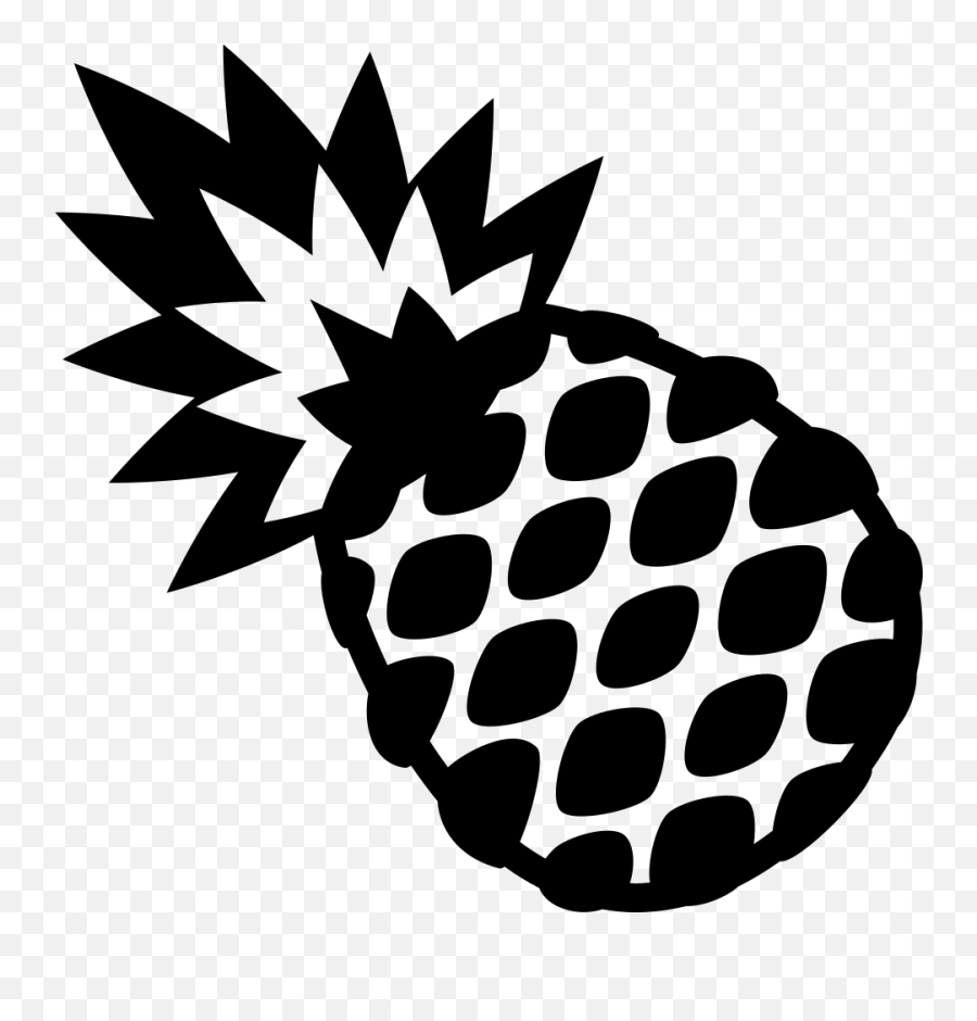 Emojione Bw 1f34d - Piña Emoticon Emoji,Pineapple Emoji