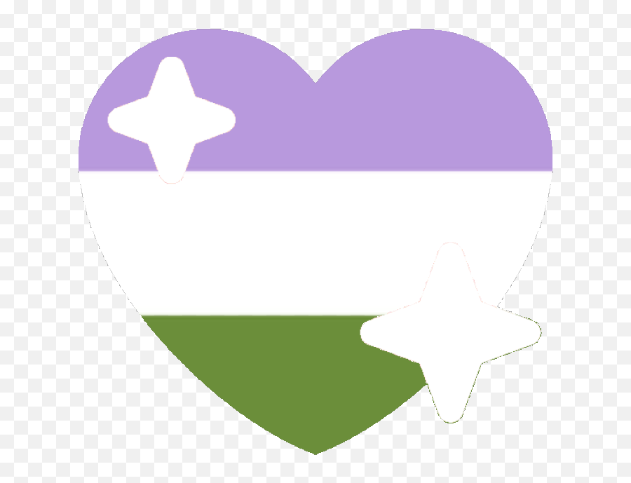 Download Genderqueer Sparkle Heart Discord Emoji - Clip Art,Sparkle Emoji