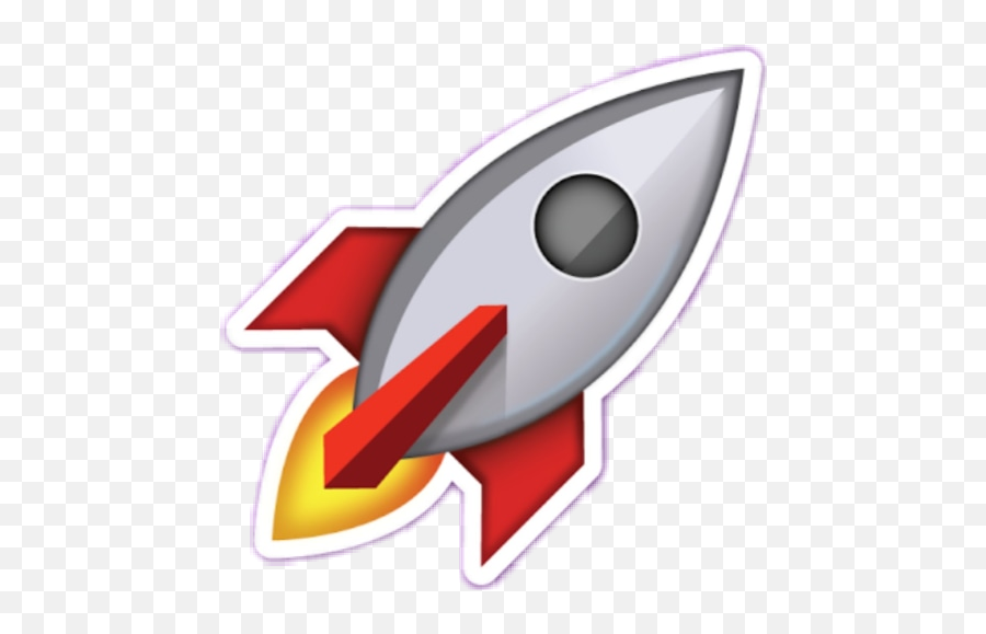 Emoji Iphone Rocket Line Moon Aesthetic - Emoji Rocket Png,Line App Emoji