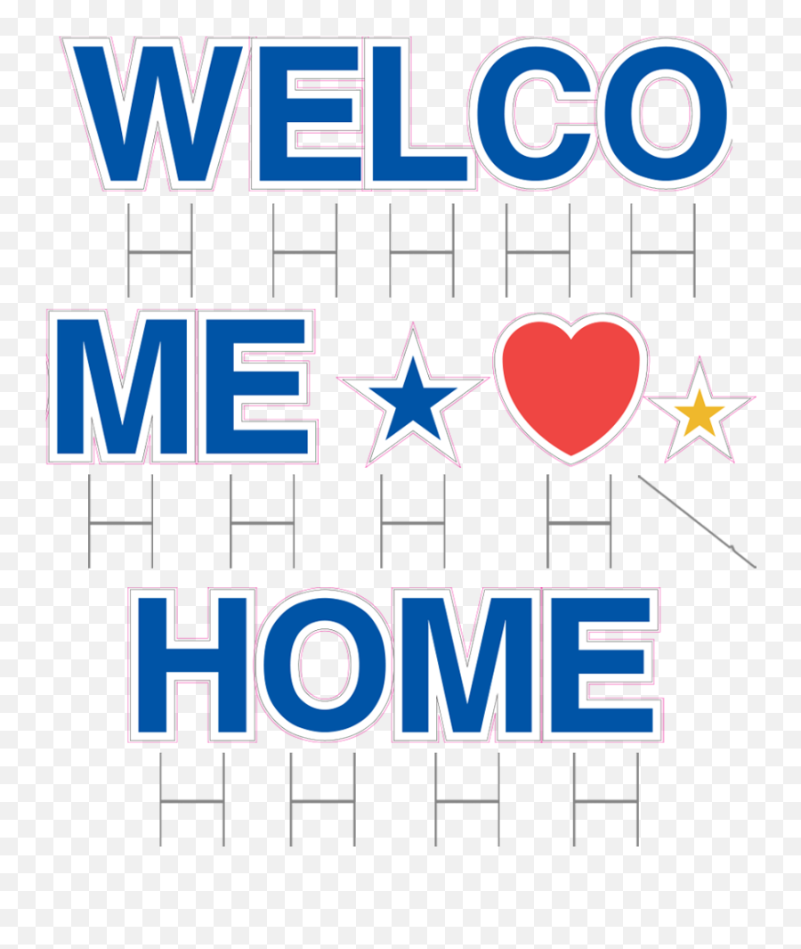 Welcome Home Yard Cards - Heart Emoji,Oklahoma Flag Emoji
