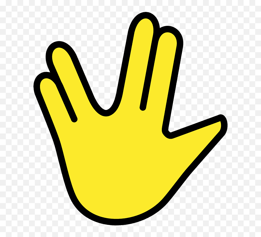 Vulcan Salute Emoji Clipart - Meaning,The Spock Emoji