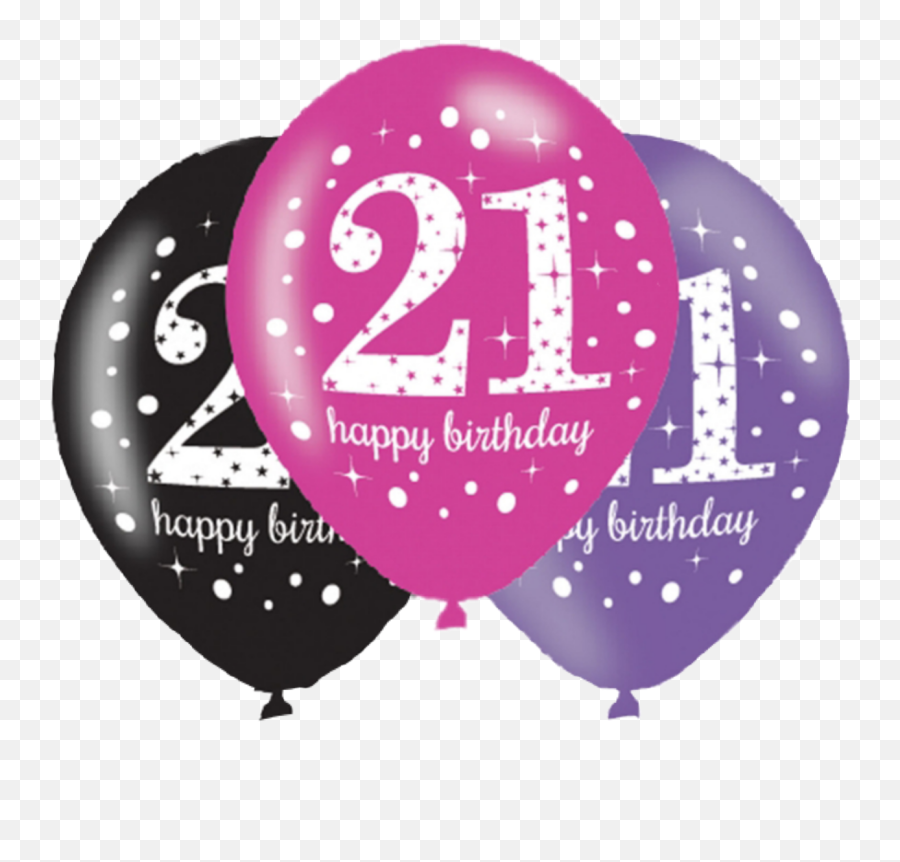 Birthday Happybirthday 21 Sticker - Balloon Emoji,21st Birthday Emoji