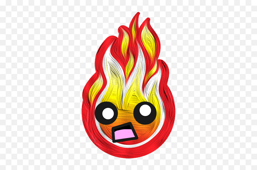 Firemoji - Happy Fire Emoji,Flame Emoji Transparent