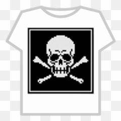 Ber Detail Skull N Bones Pixel Art - T Shirt In Roblox Emoji,Skull And Bones Emoji
