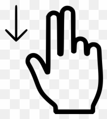 Two Fingers Down Comments Clipart - Click Hand Icon Png Emoji