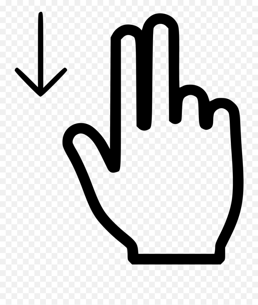 Two Fingers Down Comments Clipart - Click Hand Icon Png Emoji,Two Fingers Emoji