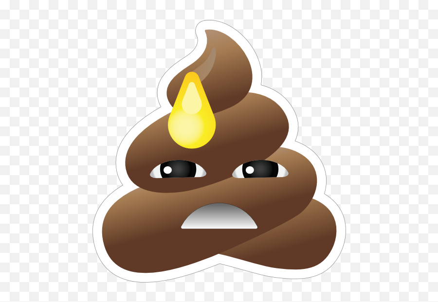 Embarrassed Poop Emoji Sticker - Emoji Poop,Embarassed Emoji