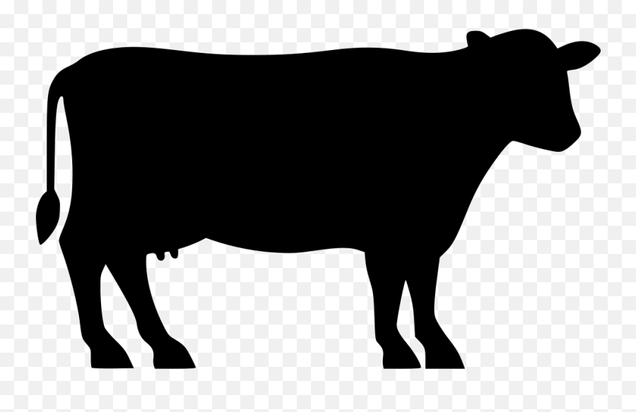 Angus Cattle Beef Cattle Silhouette - Farm Animal Silhouettes Clipart Emoji,Cow Emoji Png