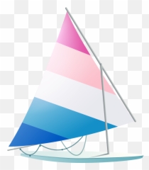 Sailboat Cartoon Boat Transprent Png - Triangle Boat Emoji,Sailing Emoji