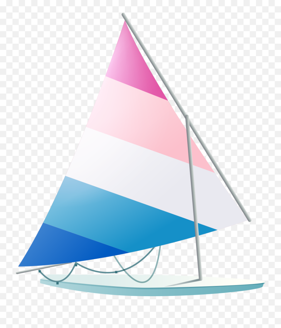Sailboat Cartoon Boat Transprent Png - Triangle Boat Emoji,Sailing Emoji
