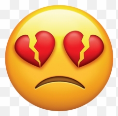 Emoji Emojis Heartbreak Heartbroken Sad Sticker Heart - Sad Heart Broken Emoji,Sad Emoji