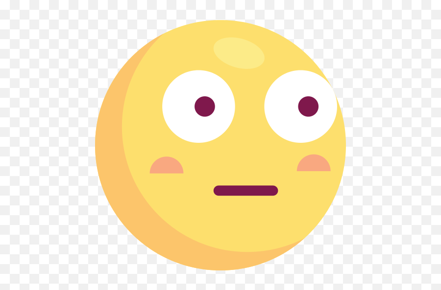 Emoji 6 Png Icons And Graphics - Circle,Flushed Emoji