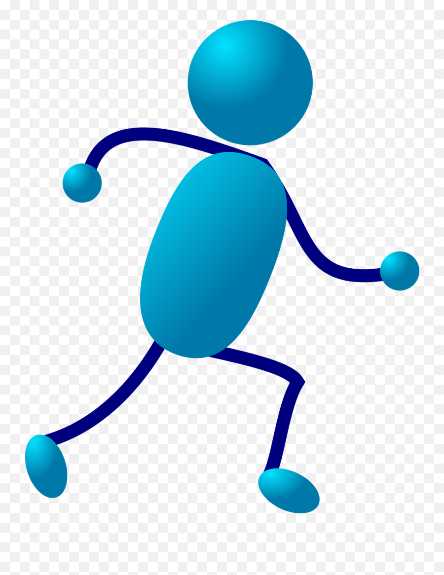 Stickman Stick Figure Run Running - Clipart Run Animated Emoji,Guy Running Emoji