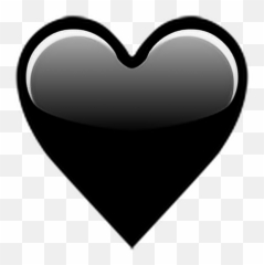 Black Heart Emoji Png Picture - Whatsapp