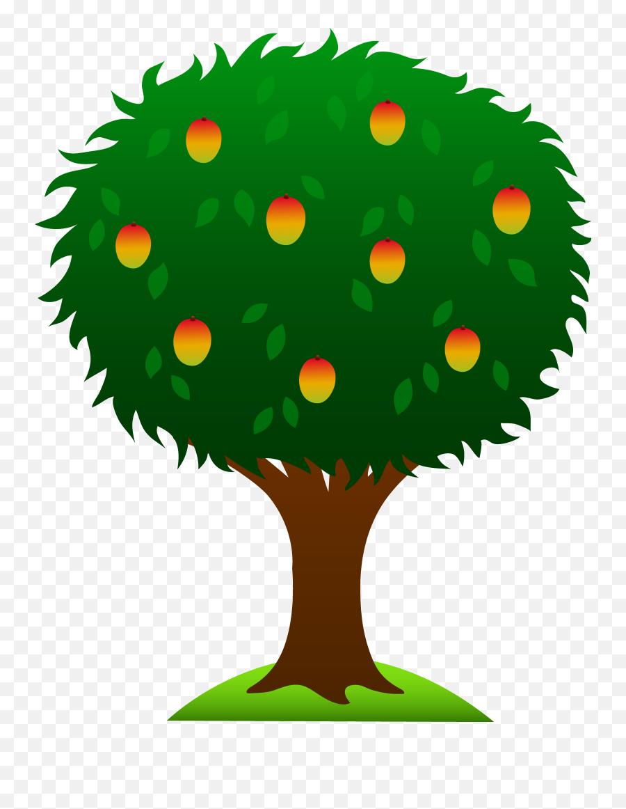 Tree Fruit Graphic Freeuse Png Files - Mango Tree Clip Art Emoji,Mango Fruit Emoji