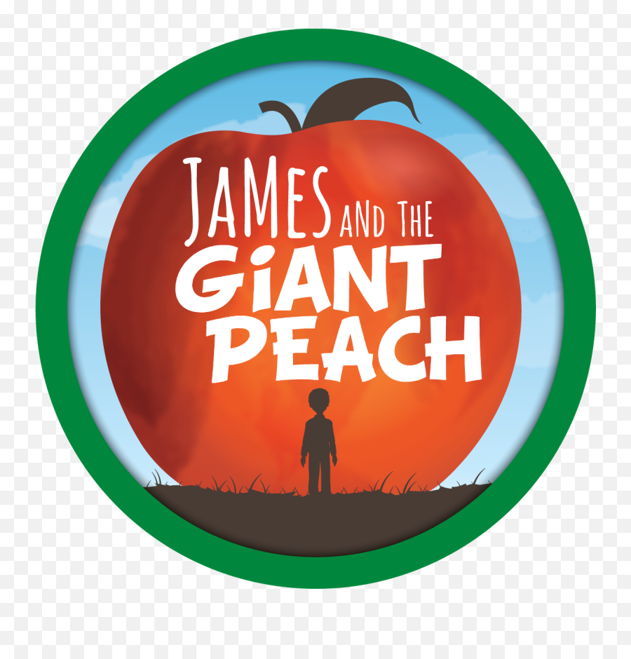 James And Giant Peach Logo Roanokecom - Poster Emoji,Giant Emoticons