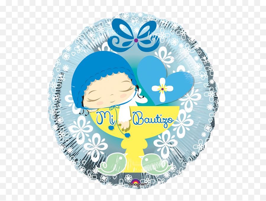 Globilandia - Catalogo De Globos Felicidades Religiosos Angelito Para Bautizo Emoji,Emoji Angelito