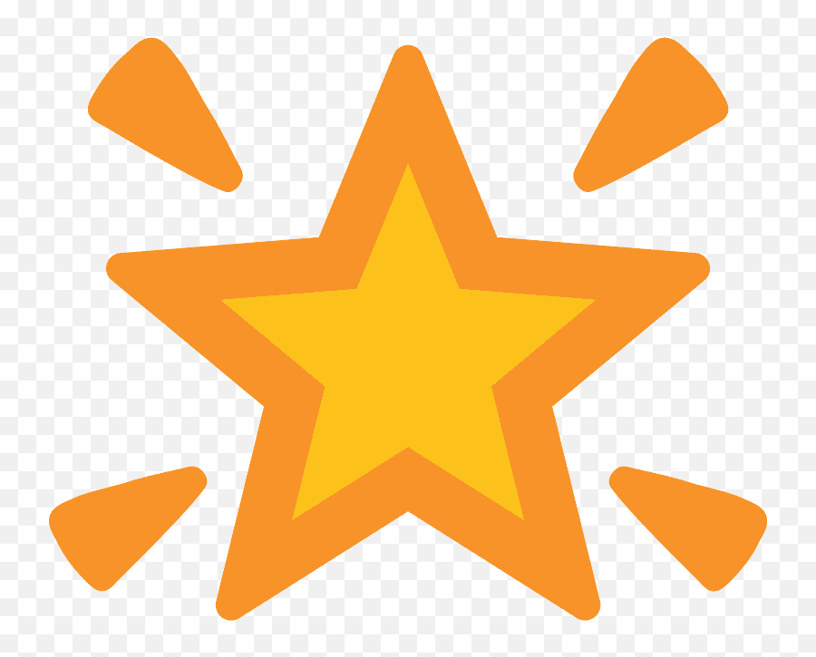Glowing Star Emoji Clipart - Star Emoji Android Png,Gold Star Emoji Snapchat