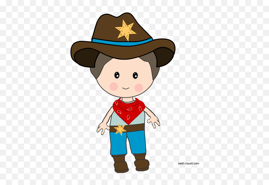 Western Cowboy Cowgirl Free Clip Art - Baby Western Cowboy Clipart Emoji,Cowboy Emoji Transparent