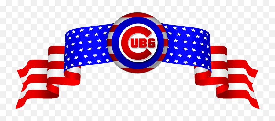 Chicago Cubs Baseball Mlb Players - Usa Flag Banner Clipart Emoji,Chicago Flag Emoji