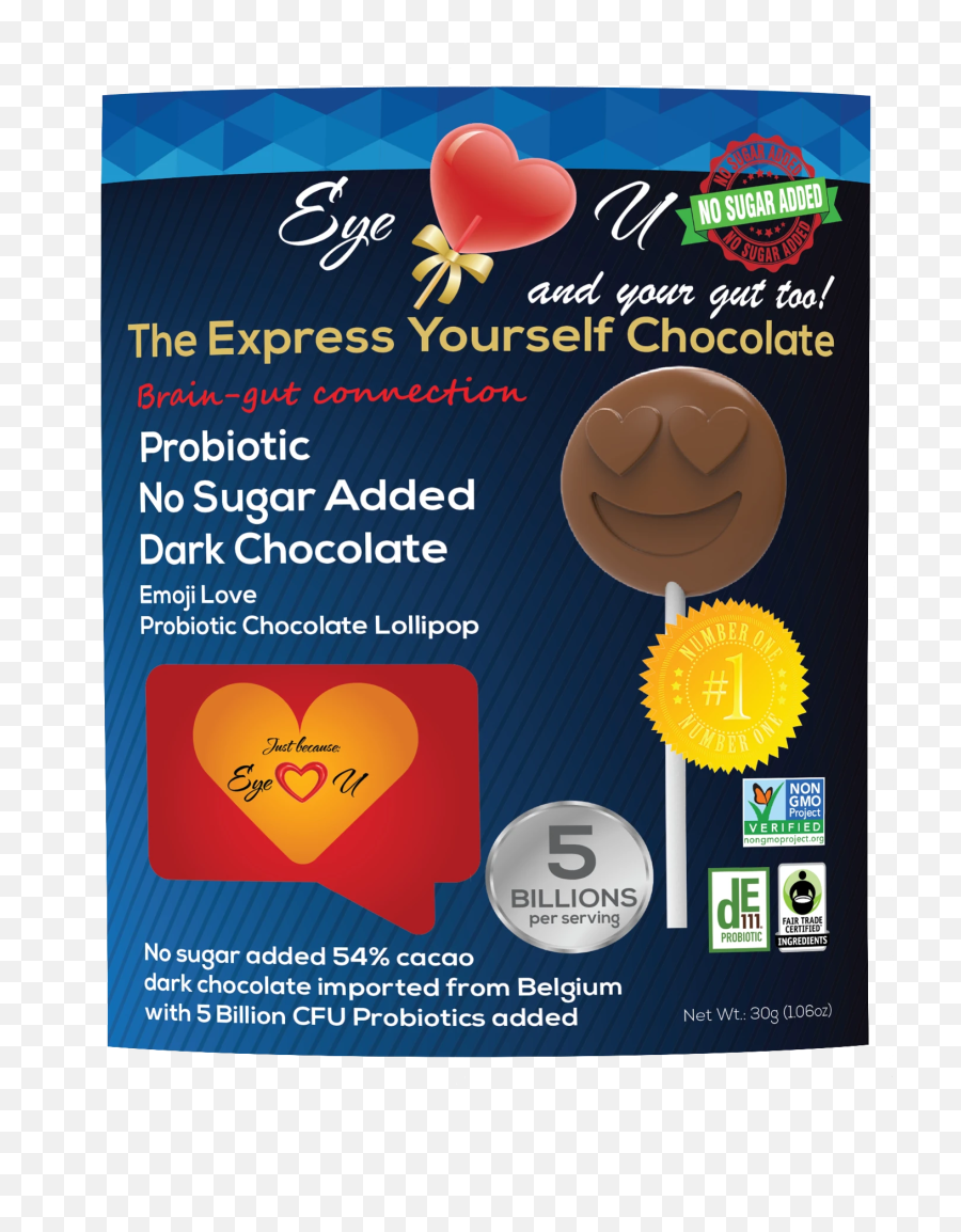 Sugar Free Probiotics Dark Chocolate - Chocolate Emoji,Blueberry Emoji